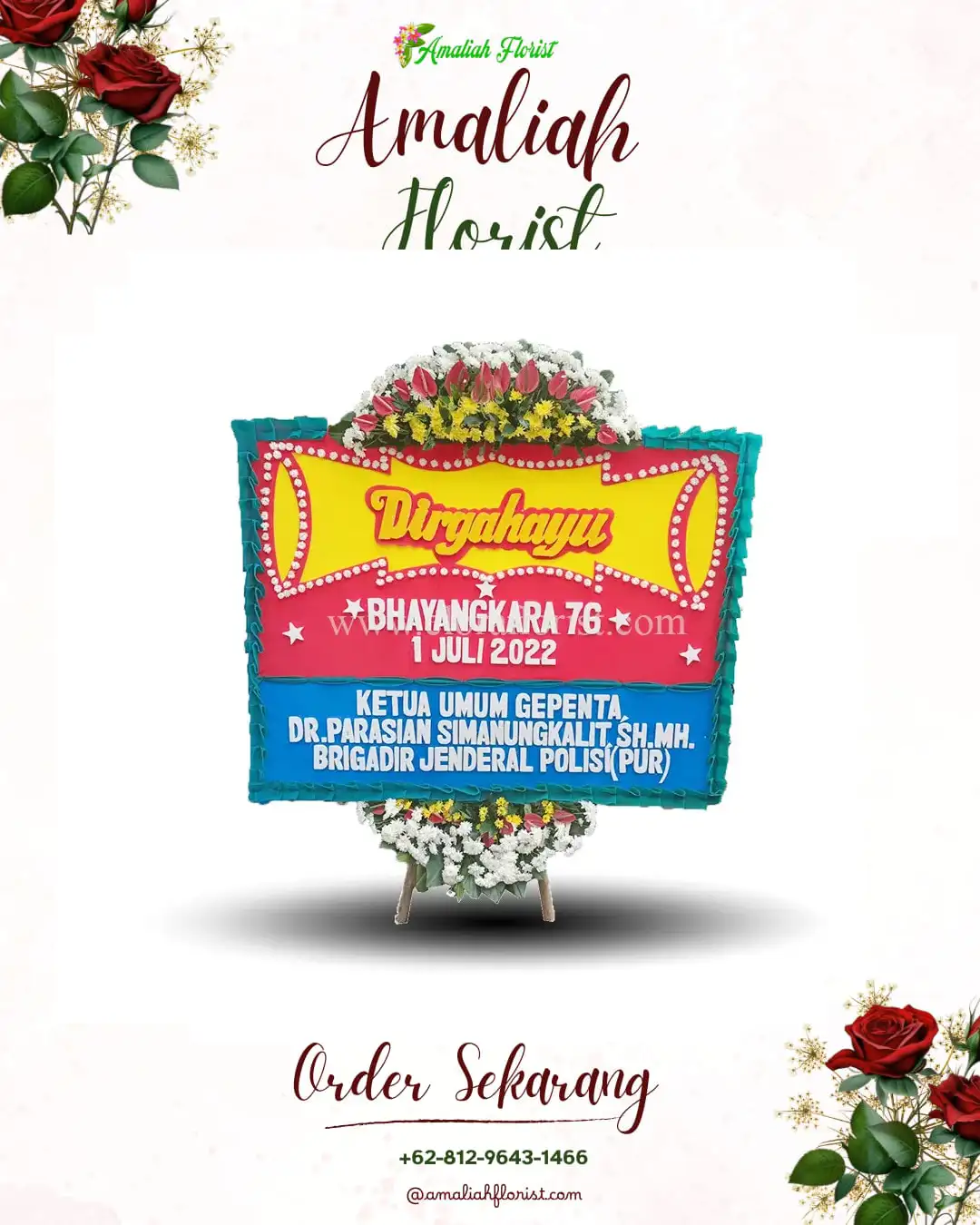 Papan Bunga HUT Ulang Tahun Tulang Bawang